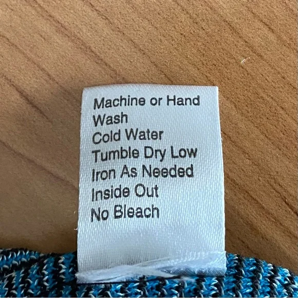 Ming Wang Acrylic Black & Blue Cardigan Jacket Plus Size 3X Side Vents - Picture 10 of 10